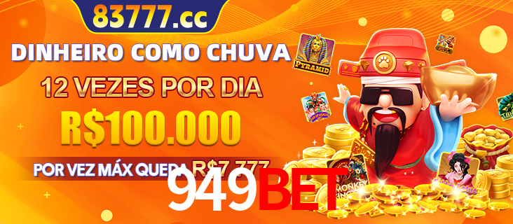 Banner do programa de recompensas Recomende para amigos do 949bet, detalhando os bônus por convidar amigos, com prêmios que chegam a R$288.888.
